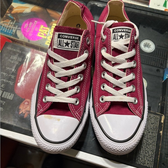 Converse Red and White Athletic Shoes - Picture 1 of 6